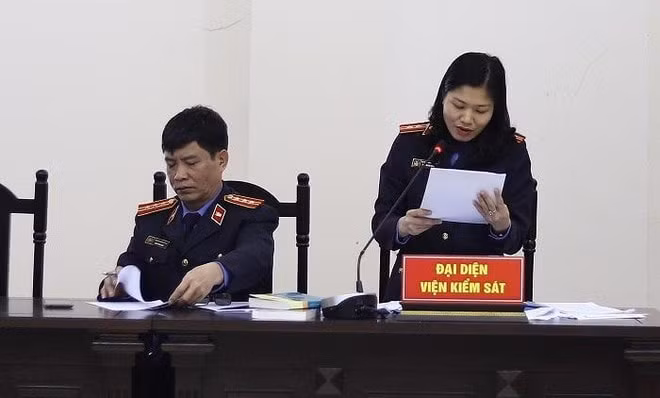 Đại diện Viện Kiểm sát tại phiên xét xử.