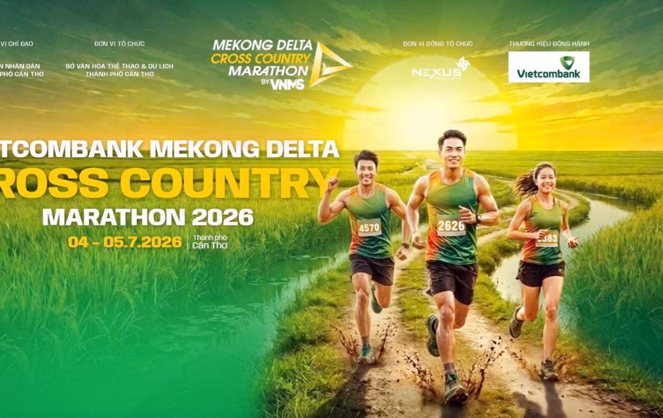 Hơn 5.000 vận động viên tham gia tranh tài Giải Vietcombank Mekong Delta Cross Country Marathon 2026