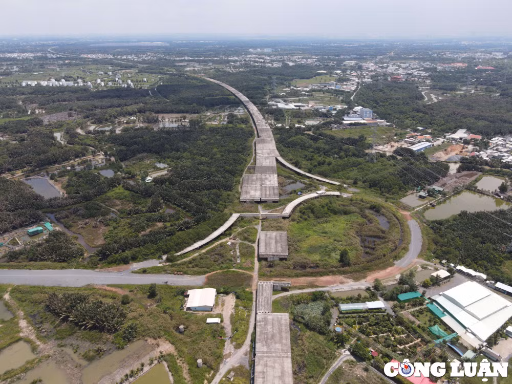 Nút giao này có trục giữa là cao tốc TP. HCM-Trung Lương với vòng cung bên trái là đường ra vào cao tốc tuyến Vành đai 3, hai nhánh bên phải là đường ra vào cao tốc Bến Lức-Long Thành. 