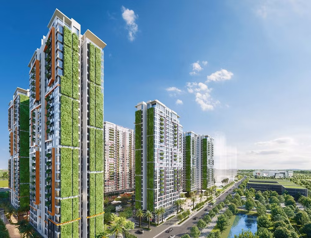 5 toà căn hộ tại LUMIÈRE Boulevard được bao bọc bởi các khu vườn thẳng đứng