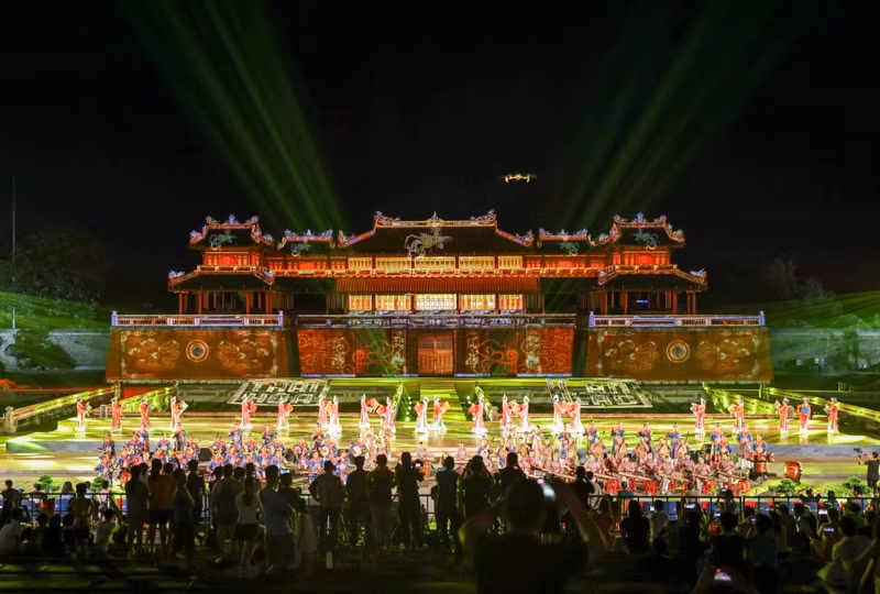Quang cảnh lễ tổng duyệt Festival Huế 2022 - Ảnh: huefestival