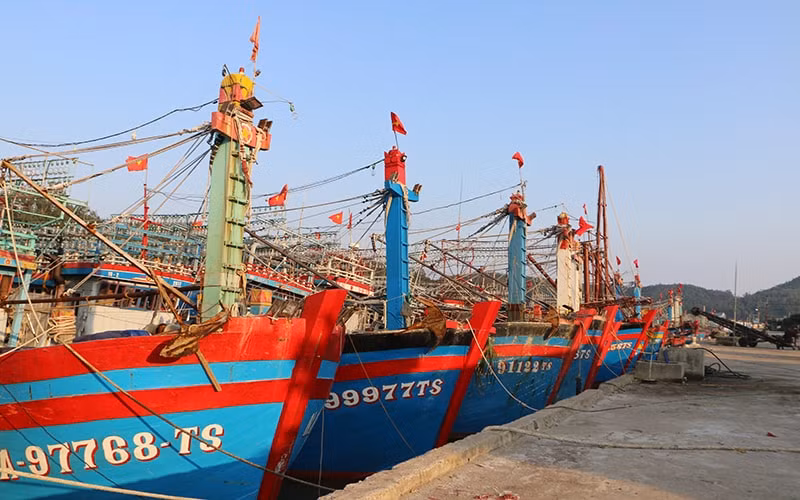 Giá xăng dầu tăng cao đã khiến nhiều tàu cá phải ngừng hoạt động.