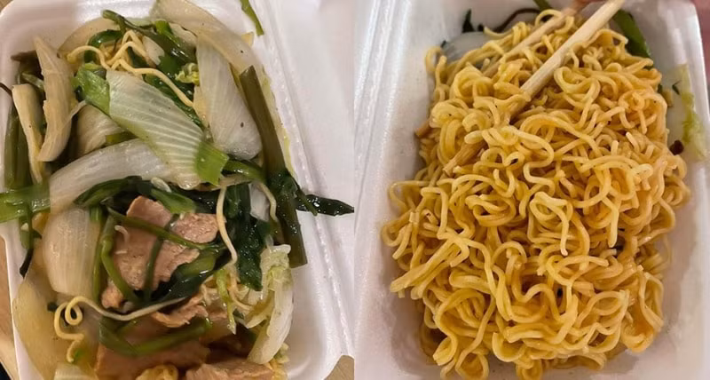 Phần mì xào bò có giá 200.000 đồng. Ảnh : MXH.