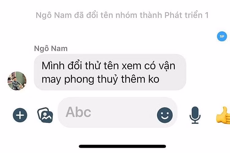 Hình ảnh tên nhóm do tài khoản có tên “Ngô Nam” đã đổi tên.