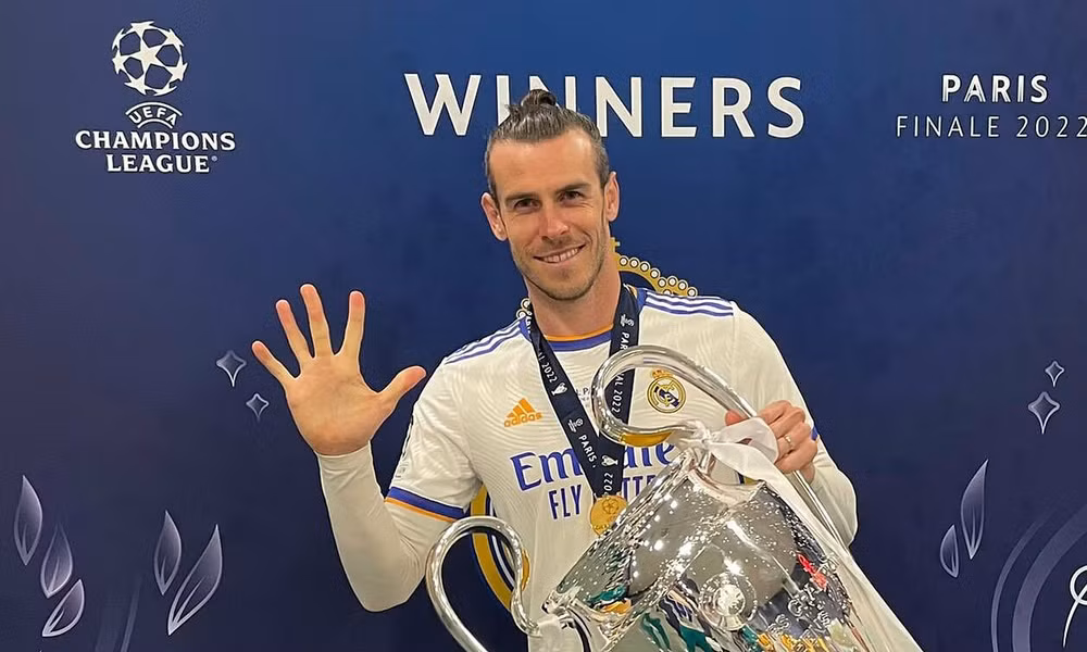 Bale đã cùng Real Madrid giành chức vô địch Champions League thứ 5 trong sự nghiệp. Ảnh: Goal