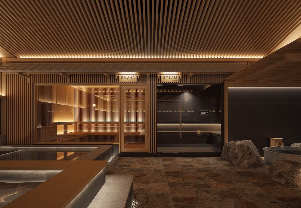 Khu vực bể sục Vitality pool và bể ngâm Onsen