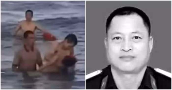 Trung tá Bùi Văn Nhiên đã hy sinh khi cứu sống một bé trai bi đuối nước.