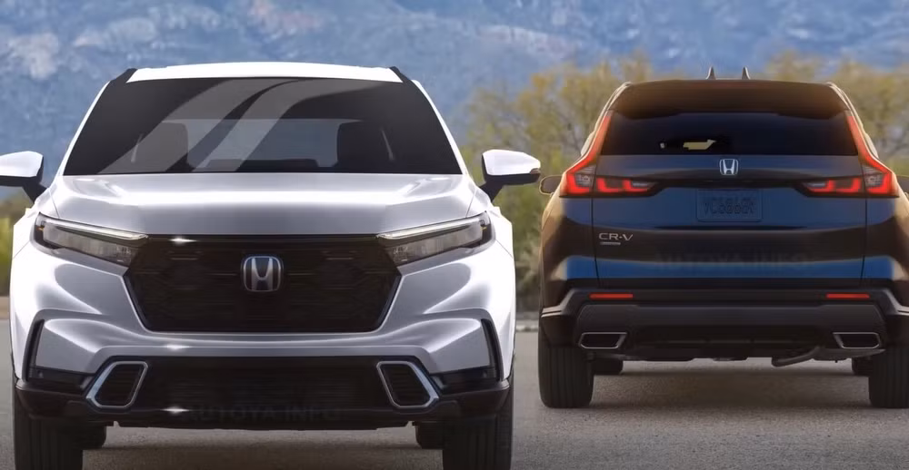 Trước đó, Honda cũng đã công bố hình ảnh ngoại thất cho thấy CR-V mới có lưới tản nhiệt thiết kế mới, nổi bật hơn, đèn pha vuốt ngược, bên dưới là các khe hút gió đặt dọc và cản trước thể thao hơn. Những cải tiến ở bên ngoài còn nằm ở đèn hậu hình chữ L và cản sau cứng cáp.