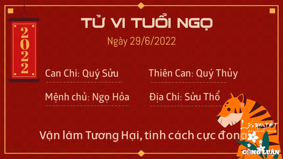 Tử vi hôm nay tuổi Ngọ: Tuổi Ngọ gặp Thiên Tài nên sẽ có lợi cho những người làm kế toán, xổ số, tài chính, tuy có lộc khá nhanh nhưng cũng dễ mất lộc nếu cứ khoe khoang về thành tích của mình. Khuyên Ngọ đừng đứng núi này trông núi nọ, ham công lớn, cứ làm tốt việc của mình là quá đủ rồi. Tính cách cực đoan, dễ phạm tiểu nhân, quan hệ người thân gần ít xa nhiều do lâm vào Tương Hại cục. Bạn nên hiểu, không ai là quá bận, vấn đề ở đây là bạn là 