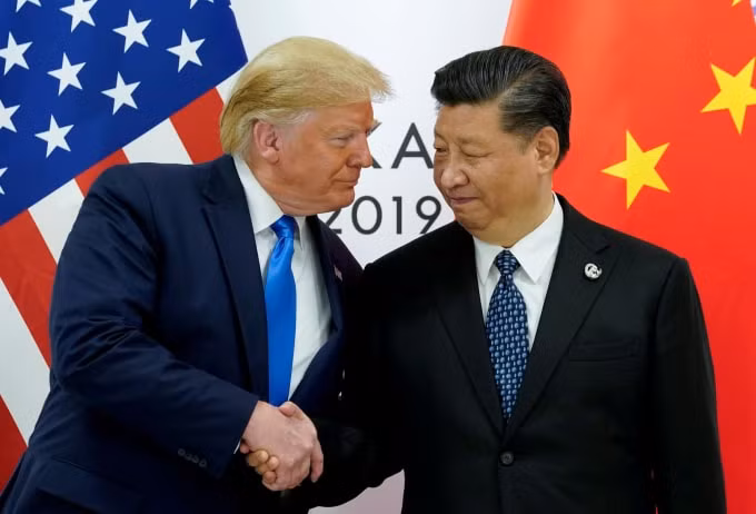Tổng thống Mỹ Donald Trump và Chủ tịch Trung Quốc Tập Cận Bình. Ảnh: Reuters
