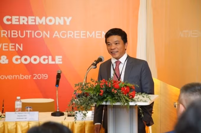 Ông Nguyễn Văn Hải – Đại diện Tập đoàn Vingroup phát biểu tại Lễ ký kết.