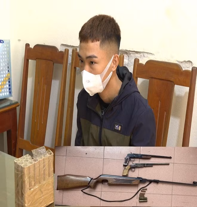 bat giu nam thanh nien 10x cat giau nhieu sung dan va phao no trong nha hinh 1
