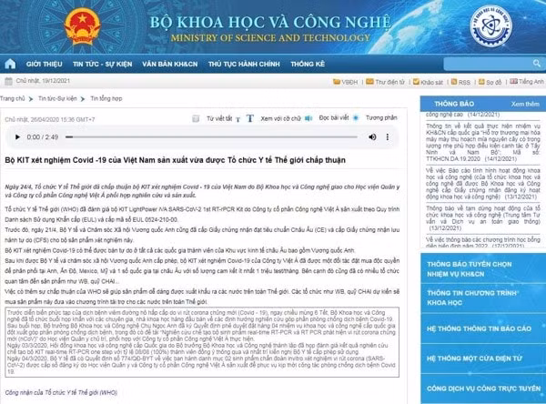 bo khoa hoc cong nghe go tin bo kit test covid 19 cua viet nam duoc who chap thuan hinh 1