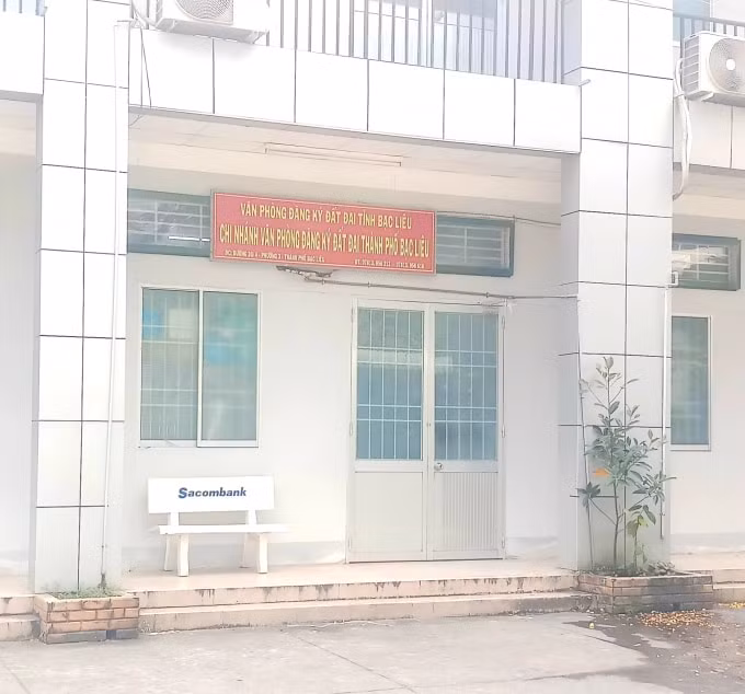 Chi nhánh Văn phòng Đăng ký đất đai TP. Bạc Liêu, nơi ông Danh từng công tác.