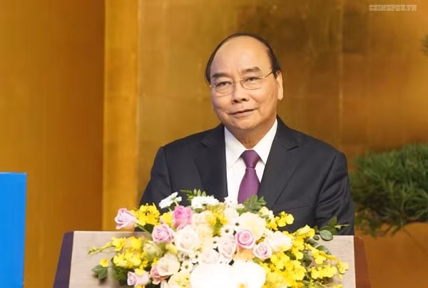 Thủ tướng Nguyễn Xuân Phúc phát biểu tại buổi lễ. Ảnh: VGP