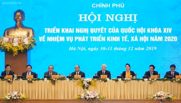 Hội nghị trực tuyến Chính phủ với các địa phương. Ảnh: VGP