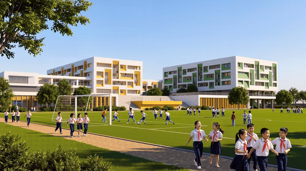 Phối cảnh trường học.