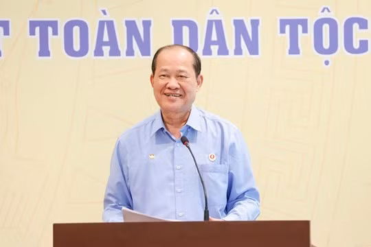 Phó Chủ tịch UBTƯ MTTQ Việt Nam khóa X, Chủ tịch Hội Cựu Chiến binh Việt Nam Bế Xuân Trường phát biểu