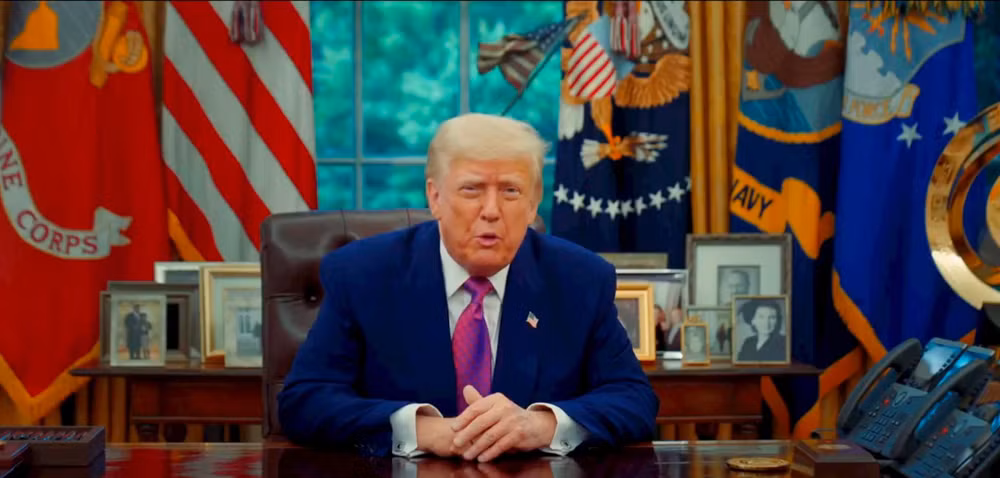 Tổng thống Donald Trump. Ảnh chụp màn hình.