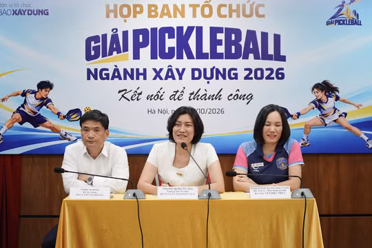 Khoảng 500 vận động viên tham gia Giải Pickleball ngành Xây dựng 2026 