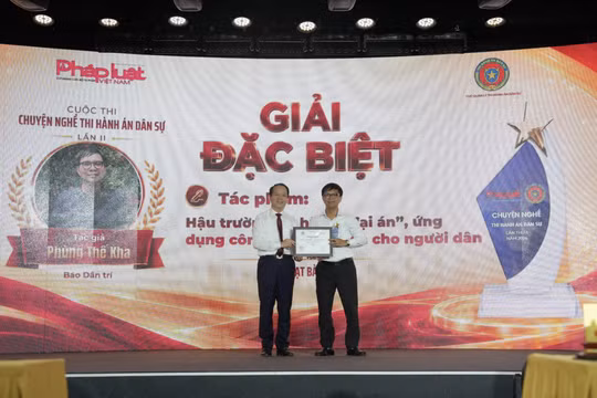 Trao giải Cuộc thi ‘Chuyện nghề Thi hành án dân sự’ lần thứ II