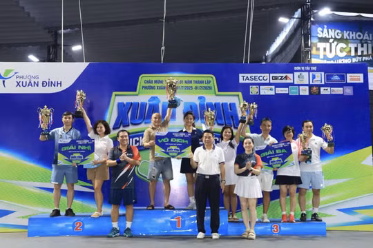 Giải Pickleball phường Xuân Đỉnh thu hút hơn 100 vận động viên tranh tài