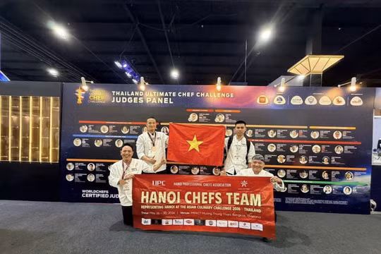 Đội tuyển đầu bếp Hà Nội ghi dấu ấn tại cuộc thi ẩm thực quốc tế tại Thái Lan