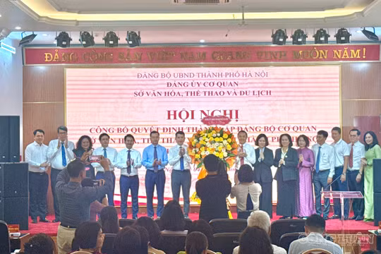 Công bố thành lập Đảng bộ cơ quan Sở Văn hóa, Thể thao và Du lịch Hà Nội