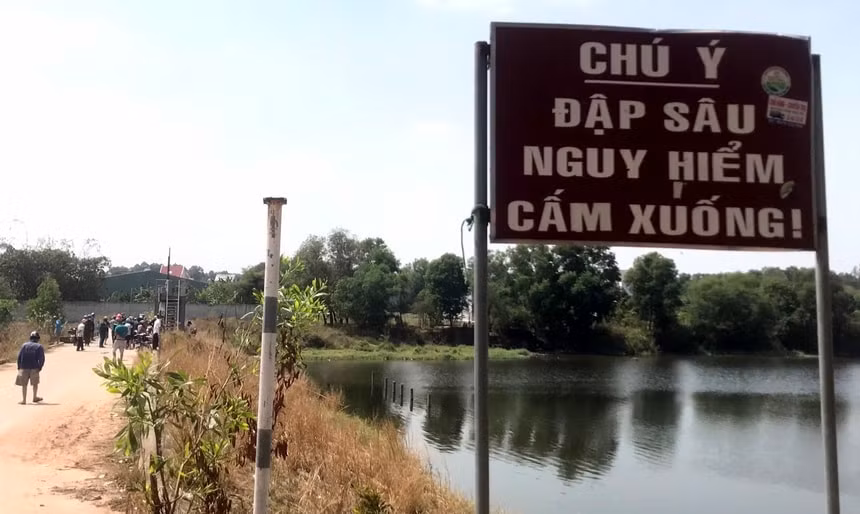 Khu vực xảy ra vụ đuối nước. Ảnh: Zingnews.vn