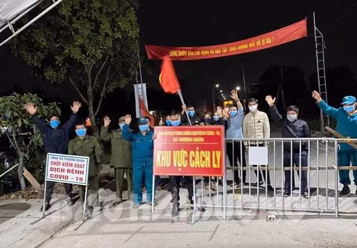 TP. Hải Dương tiến hành cách ly cụm dân cư do liên quan đến ca nhiễm không rõ nguồn lây. Ảnh: baohaiduong