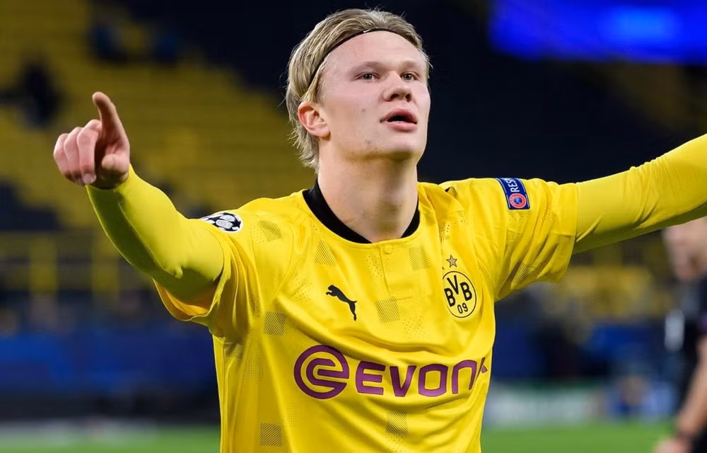Tiền đạo Erling Haaland phá kỷ lục Champions League. Ảnh: internet