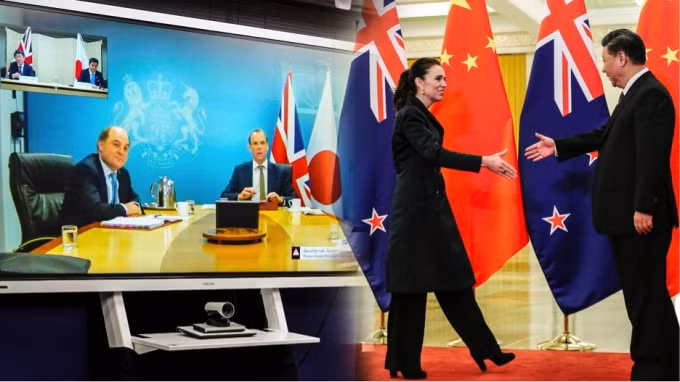 Thủ tướng New Zealand Jacinda Ardern và Chủ tịch Trung Quốc Tập Cận Bình bắt tay vào năm 2019. Trung Quốc tin rằng việc thúc đẩy tham gia Hiệp định Đối tác Xuyên Thái Bình Dương phụ thuộc vào việc nhận được sự ủng hộ từ New Zealand. (Ảnh: Reuters)