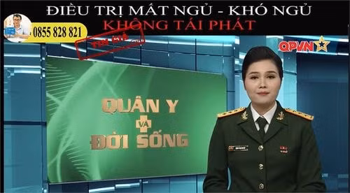 Cắt ghép để giả mạo truyền hình Quốc phòng Việt Nam để quảng cáo thực phẩm chức năng. Ảnh: VAFC