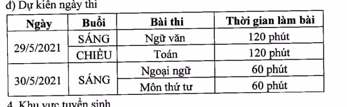 lịch thi