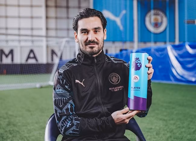 Gundogan ghi 5 bàn thắng sau 6 lần ra sân ở Premier League trong tháng 1. Ảnh: internet