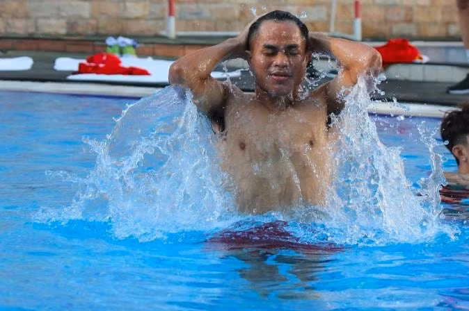 u23 viet nam hoi phuc the luc o be boi truoc tran chien voi u23 han quoc hinh 4
