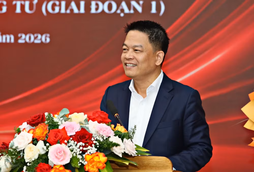 Ông Nguyễn Ngọc Nghị, Phó Tổng Giám đốc T&amp;T Group phát biểu tại lễ ký kết. Ảnh: Anh Chiến