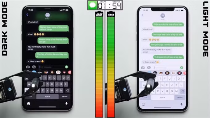 Chế độ Dark Mode giúp tiết kiệm pin hiệu quả với máy trang bị màn hình OLED