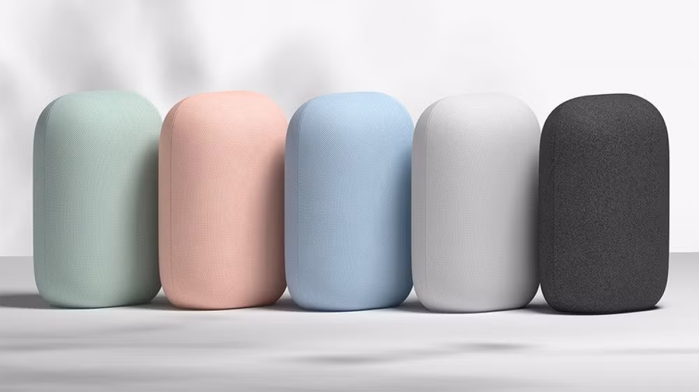 Loa thông minh Google Nest Audio có nhiều lựa chọn màu khác nhau. Ảnh: TL