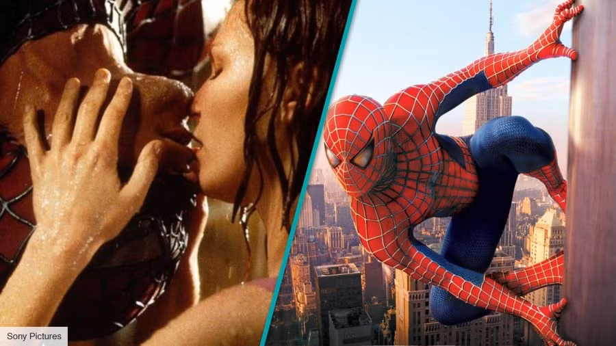nguoi nhen tobey maguire bi ngat tho trong nu hon lon nguoc mang tinh bieu tuong hinh 1