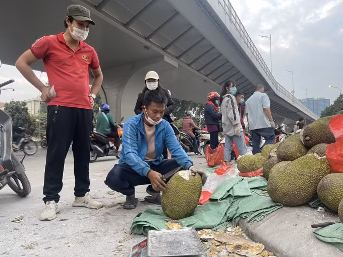 nong san cho giai cuu nam la liet tren via he ha noi cua dau con xot hinh 3