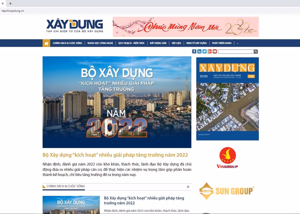 tap chi xay dung dien tu chinh thuc ra mat ban doc hinh 1