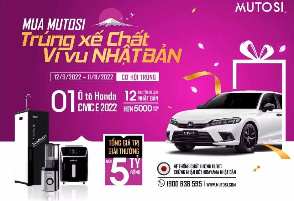 khai xuan loc lon mutosi trao xe chat honda civic e 2022 cho khach hang may man hinh 1