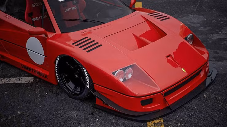sieu xe ferrari f40 ngau hon trong goi nang cap than rong liberty walk hinh 6