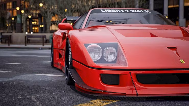 sieu xe ferrari f40 ngau hon trong goi nang cap than rong liberty walk hinh 5