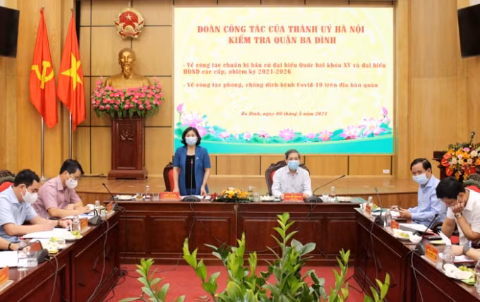 Phó Bí thư Thường trực Thành ủy Nguyễn Thị Tuyến phát biểu kết luận buổi kiểm tra