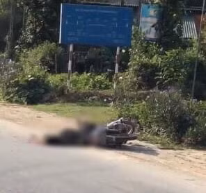 Hiện trường vụ tai nạn.