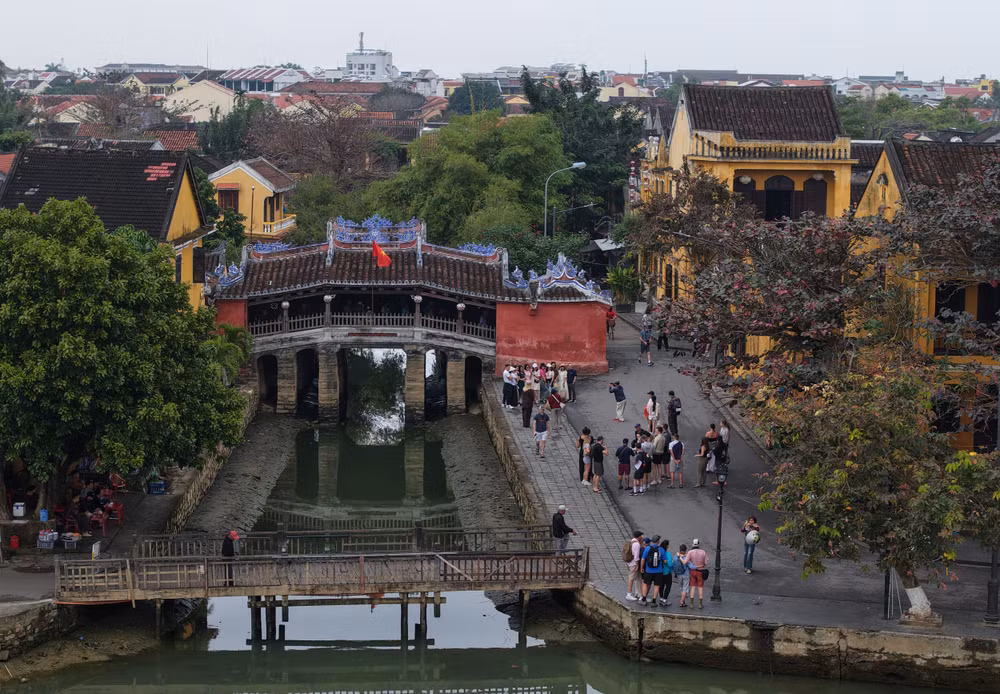 Ảnh 3.Một góc Chùa Cầu, hình ảnh biểu tượng của du lịch phố cổ Hội An.Ảnh.Ngọc Hải.