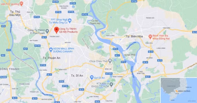 Công ty Gỗ Mỹ Products. Ảnh: Google Maps.