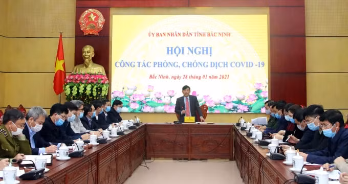 Tỉnh Bắc Ninh họp bàn triển khai các biện pháp phòng, chống dịch.